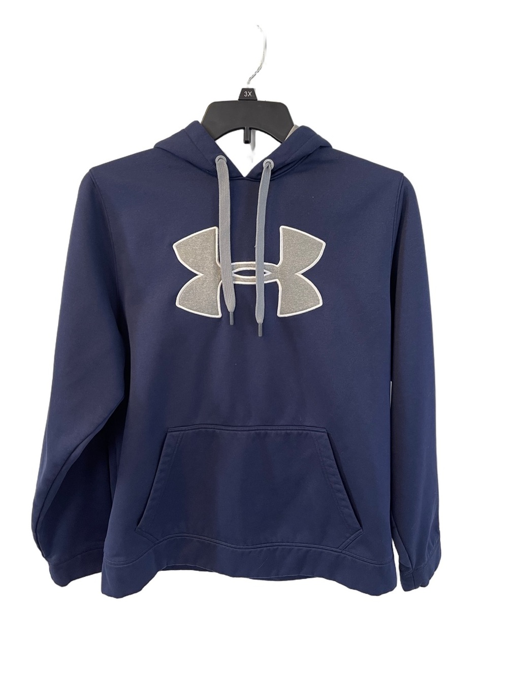 Under Armour Hoodie Sweatshirt Men’s Navy Logo Sz L - Like New